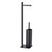GEDY G-Seoul Toiletpapierhouder + wc-borstel, zwart