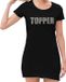 Bellatio Decorations Shoppartners Bv Glitter Topper jurkje zwart met steentjes/ rhinestones voor dames - Glitter kleding/ foute party outfit XL