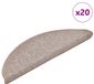 vidaXL - Zelfklevende - trapmatten - 20 - st - 56 - x - 17 - x - 3 - cm - Lichtbruin