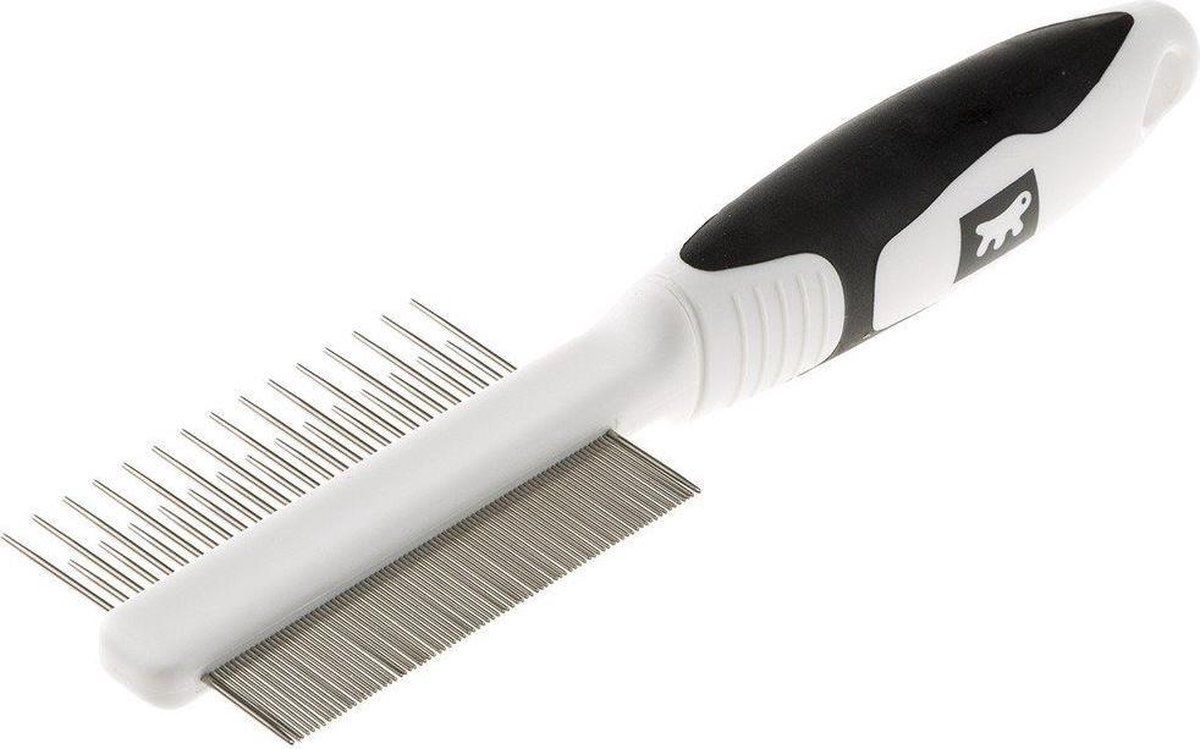 Ferplast Hondenkam Dubbel 21,5 X 5,7 Cm Staal Wit/zwart
