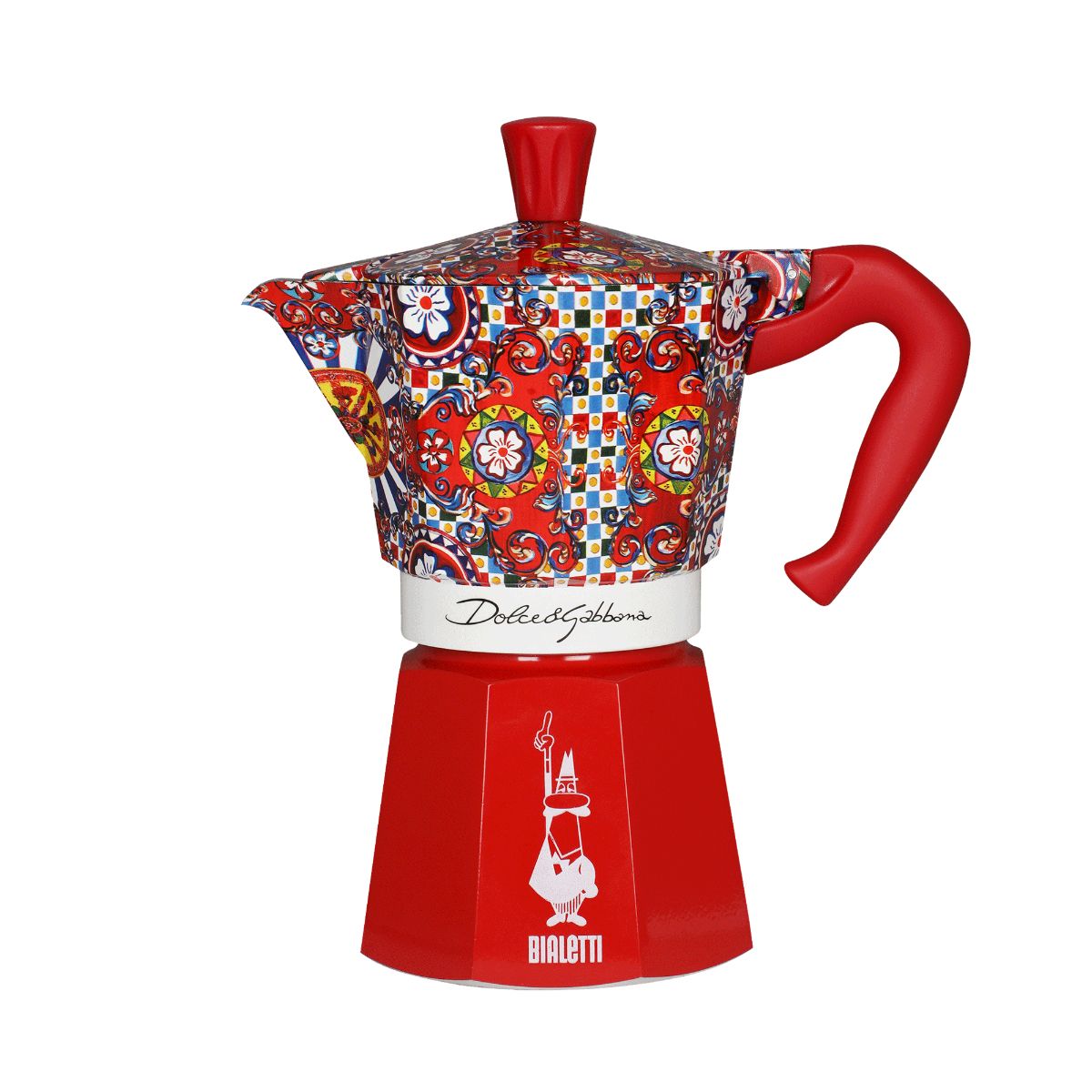 Bialetti Dolce & Gabbana Moka Express Moka Pot - 6 Cups - Blue, Red, White