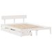 Maison Exclusive - Lit en bois massif sans matelas, blanc, 160x200 cm, en pin
