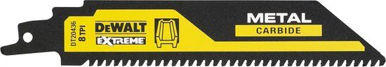 DeWalt Reciprozaagblad Carbide | 152x3,1 mm | RVS, Metaal - DT20436-QZ