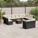 Maison Exclusive - Ensemble de jardin, 13 pièces, avec coussins, noir, en polyrotin