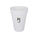 Elho Loft Urban Rond Hoog 42 - Grote Bloempot voor Buiten - Waterreservoir - 100% Gerecycled Plastic - Ø 42.0 x H 56.0 cm - Wit