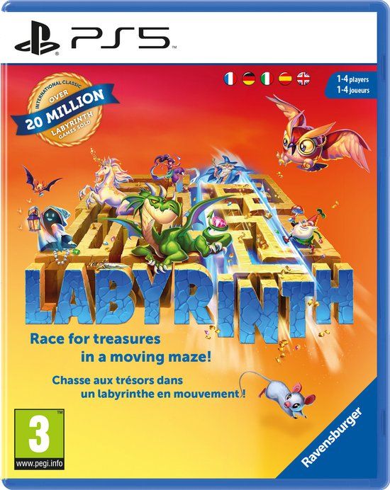 Ravensburger Labyrinth - PS5 - Standard Edition - Arcade - 4 Players - PAL