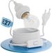 ABSINA GmbH Douille E27 avec câble de 5m et interrupteur - Blanc