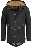 INDICODE JEANS Winterparka 'Barge' roestbruin / honing / zwart