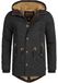 INDICODE JEANS Winterparka 'Barge' roestbruin / honing / zwart
