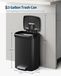 StarTech Vuilnisbak - Afvalbak voor de keuken - 50 liter - RVS - Trapmeganisme - Zachte sluiting - Zwart