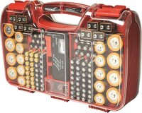 Battery Daddy Batterijbox - Batterij organizer voor 180 batterijen - Met tester - Rood