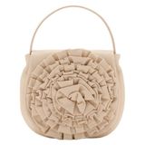 Mango Ecru Leather Handbag