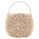 Mango Ecru Leather Handbag