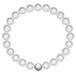 Rafaela Donata Dames Armband van 925 zilver met synthetische parels, 19 cm, wit