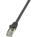 Logilink CP2013S RJ45 Netwerk Aansluitkabel Cat 6 F/UTP 0.25 M Zwart Snagless