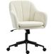 Fauteuil de bureau flanelle neige beige 63x60x94 cm
