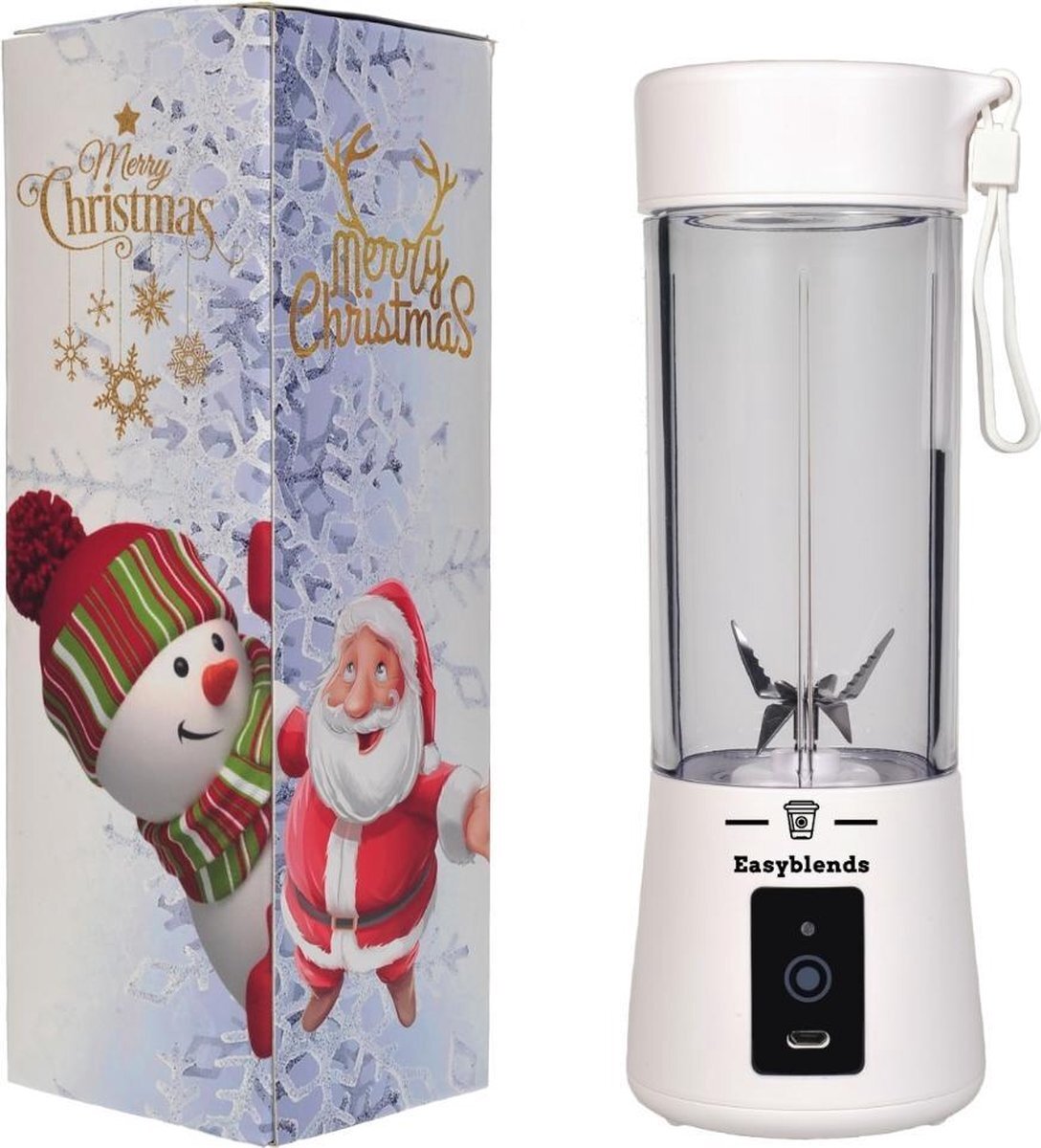 Easyblends Easyblender- Blender- Pro - Wit- Draagbaar - Kersteditie - kerstcadeau