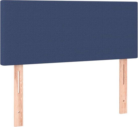 vidaXL Hoofdbord Stof Blauw 100x5x78/88 cm