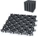 Garronda Grindmat berijdbaar 10 pièces (2,5 m²) 50x50x4 cm plastique – grille de parking, stabilisation de gravier, système de drainage, système de clic GD-GAR-17001 noir