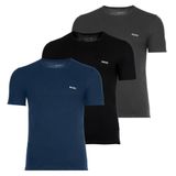 BOSS Onderhemd marine / zwart / wit