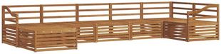vidaXL Ensemble de salon d'angle 7 places Acacia bois naturel