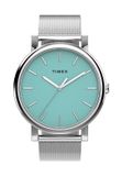 Timex Timex Originals Quartz Analoog Horloge Zilverkleurig En Blauw Kast Gemaakt Van 100% Loodarm Messing En Een Armband Van 100% Roestvrij Staal 38 TW2Y68900AJ, TW2Y69000AJ, TW2Y69100AJ