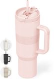 ONYX Bouteille avec Paille 1 Litre - Rose Bonbon
