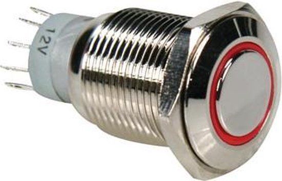 Velleman Drukschakelaar - Rood - SPDT 1NO 1NC