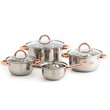 Quid Vanity accu van roestvrij staal, 4 stuks | staal, roestvrij staal, metallic afwerking, 14 cm, 1 l