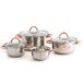 Quid Vanity accu van roestvrij staal, 4 stuks | staal, roestvrij staal, metallic afwerking, 14 cm, 1 l