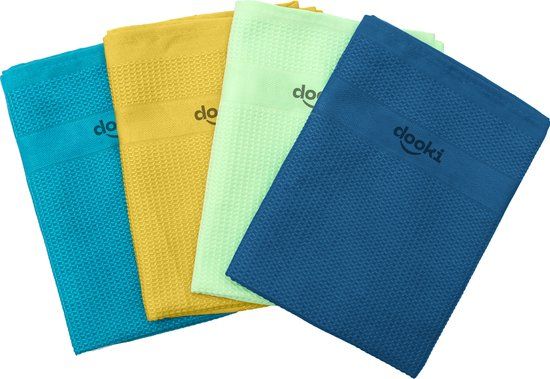Dooki® Microvezeldoekjes - 4 stuks - Raamdoeken - 60 x 40cm - Diverse kleuren