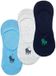Ralph Lauren Accessoires 449655267 Chaussettes invisibles 3 paires Bleu, Gris EU 40-46 Homme