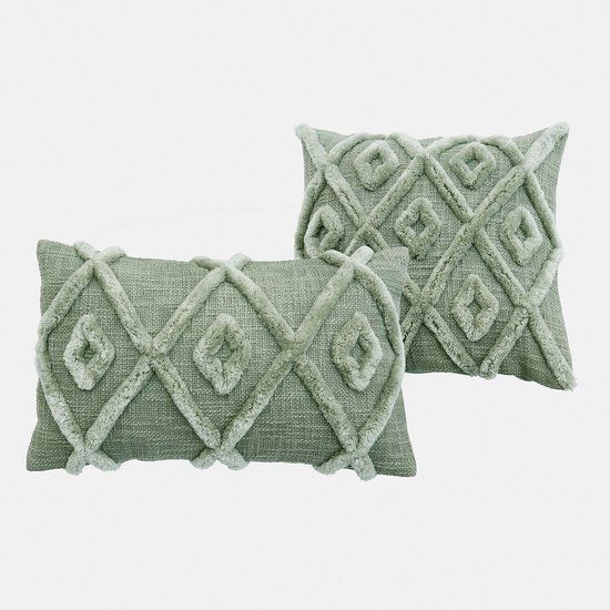 LOBERON Kussenhoes set van 2 Élouvan groen