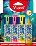 Maped - Etui met 4 Dragon markeerstiften