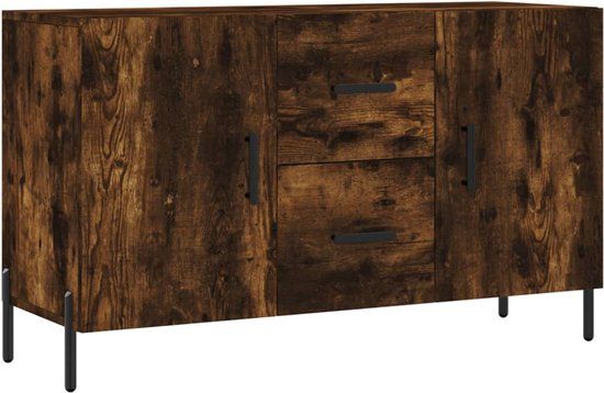 vidaXL Dressoir 100x36x60 cm bewerkt hout gerookt eikenkleurig