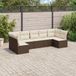 Maison Exclusive - Ensemble de jardin, 7 pièces, avec coussins, marron, en polyrotin