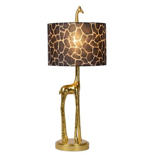 Lucide Extravaganza Miss Tall Tafellamp - Mat Goud - Ø25cm - E27 - Bruin
