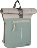 New Rebels Backham New York Salie Groen 21L Rolltop Rugzak Waterafstotend Laptop 15.6