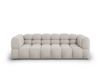 Canapé modulable 4 places en velours beige clair