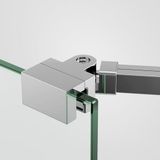 EMKE Wandhouder douchewandstabilisatie, 180 graden links en rechts instelbaar, douchezijwand, ophangbeugels, douche, vaste wand, stabilisatiestang, 500 mm, rechthoekig, voor 6-8 mm dik glas