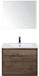 BES LED Porto Badmeubelset 70 cm - Tabacco - Keramische Wastafel Wit Slim met Spiegel