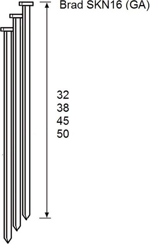Dutack Brad SKN16 CRvs 32mm 20° - 2000 Stuks - 5138055