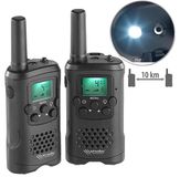 2 Funkgeräte mit Sprachsteuerung (VOX) und Taschenlampe, Modell WT-320