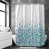 Loti Living Douchegordijn Anti Schimmel – Oceaan - Inclusief ringen – Waterdicht - Polyester - Douchegordijn 180x200 cm