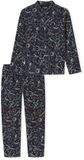 SCHIESSER Pyjama Lang Heren Nachtblauw