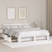 vidaXL Bedframe met lade, wit, 200 x 200 cm, massief grenenhout