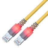 RJ45 SACON RJ45 patchkabel CAT.6, S/FTP, lichtidentificatie, LSOH, geel, 2,0 m
