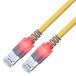 RJ45 SACON RJ45 patchkabel CAT.6, S/FTP, lichtidentificatie, LSOH, geel, 2,0 m