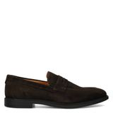 Haboob Luc suède loafers donkerbruin