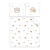 Babybest beddengoed Little Friends wieg/kinderwagen 80x80cm dekbedovertrek + 35x40cm kussensloop katoen